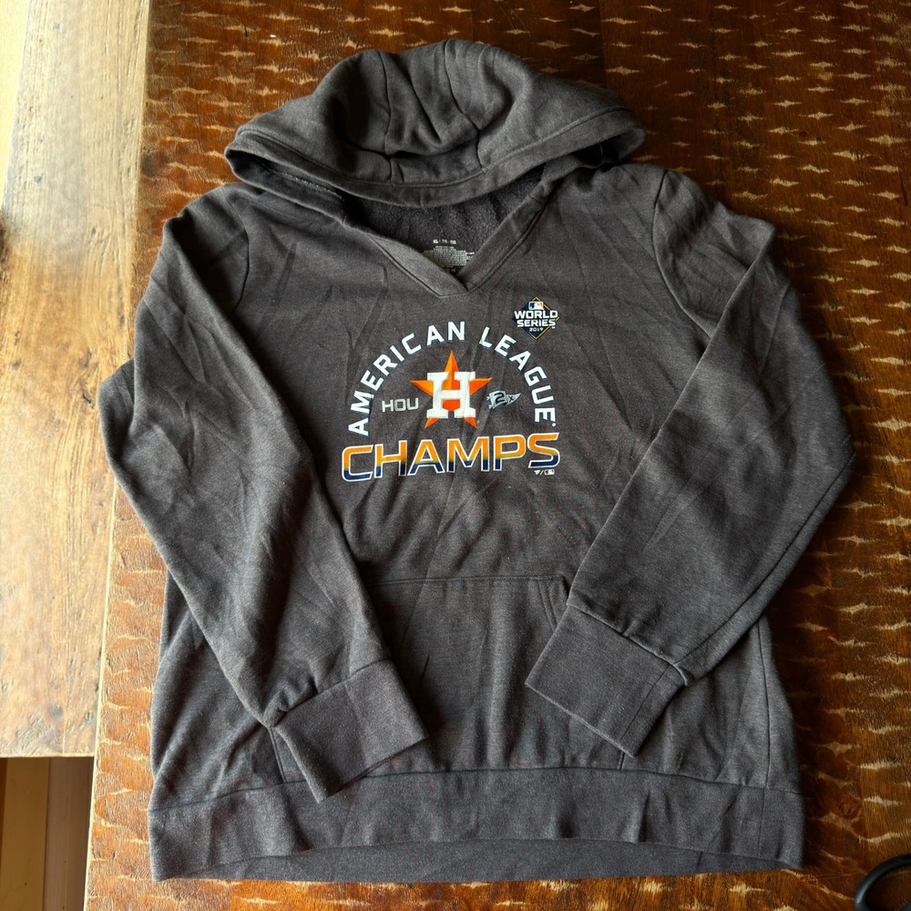 Fanatics Houston Astros Hoodie 2019 World Series Champs Women XL Charcoal Gray